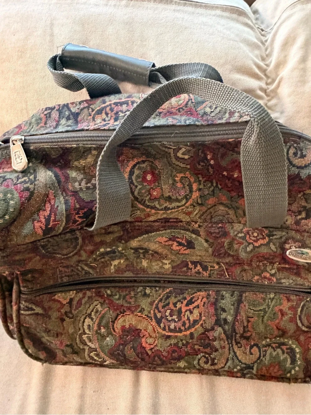 Pierre Cardin Paisley Tapestry Travel Bag
